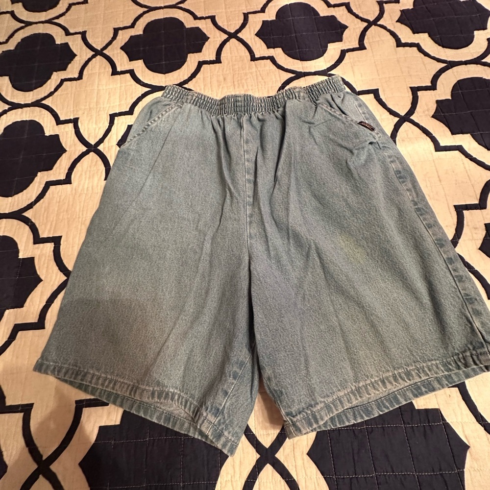 Chic Blue Denim Jean Shorts Relaxed Fit